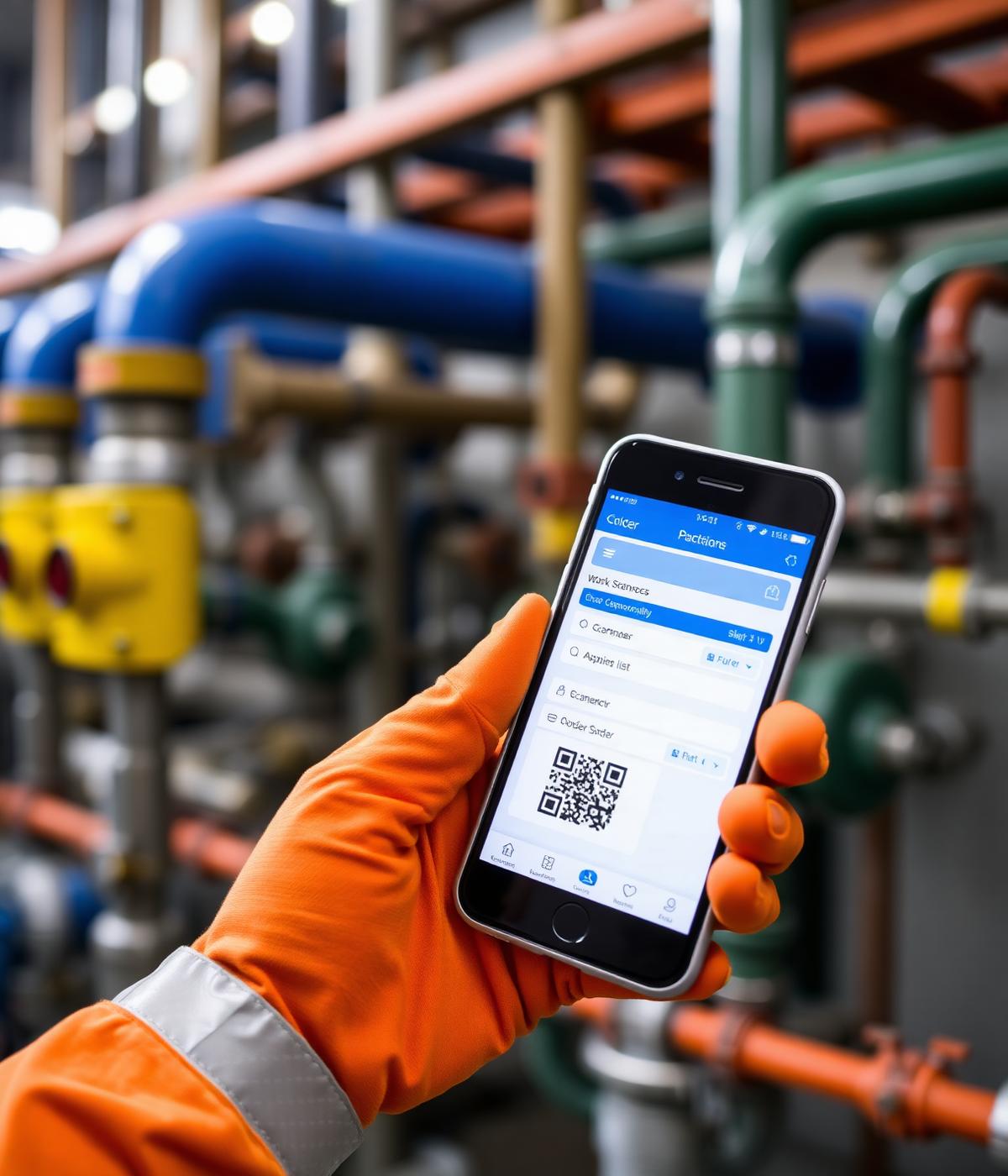 Sistema Magetech em celular com QR Code